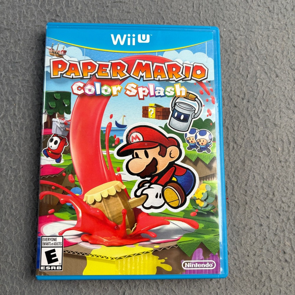 Paper Mario Color Splash Nintendo Wii U 2016 Action Adventure Game WUP-P-CNFE
